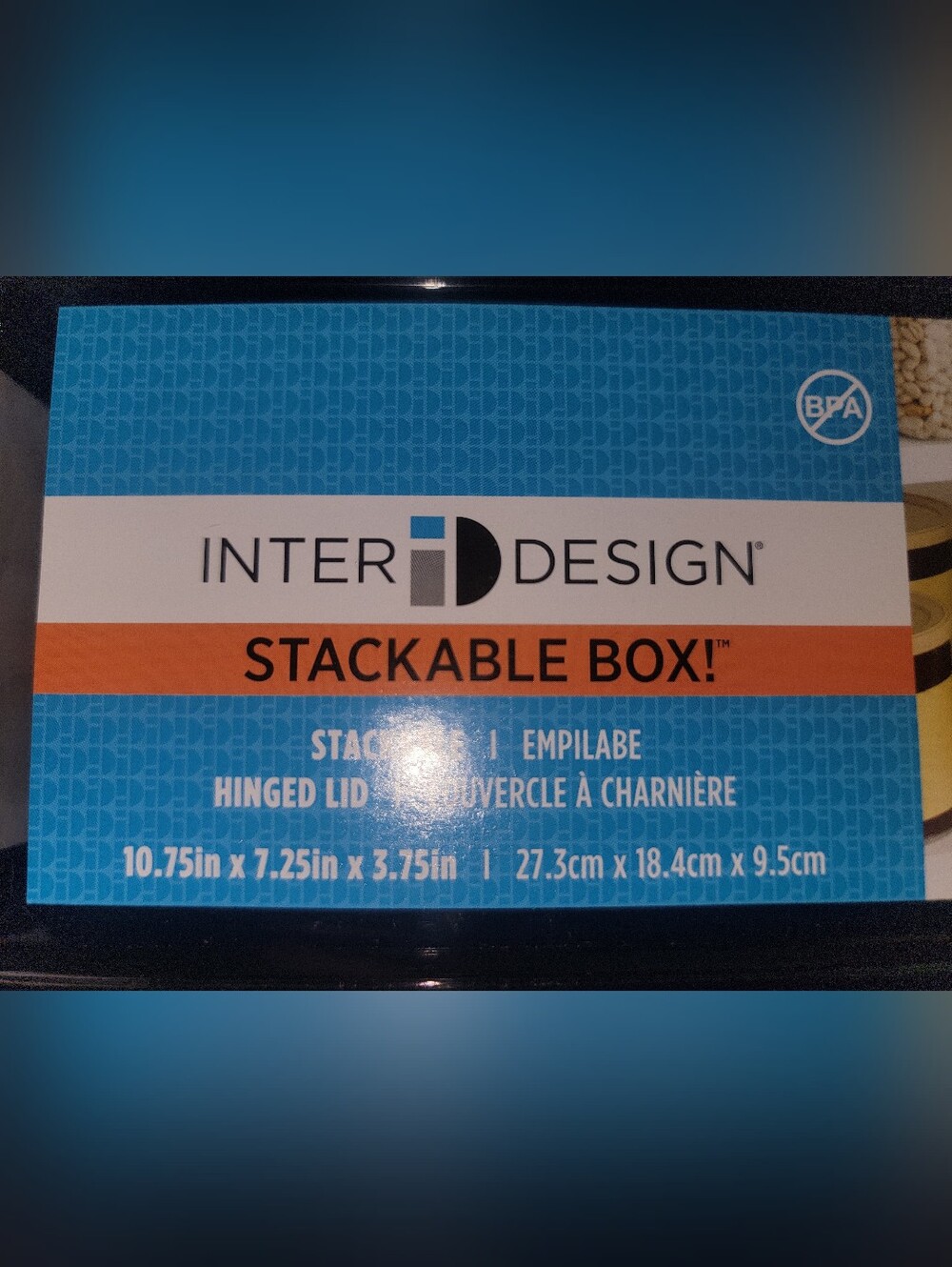Stackable Plastic Box with hinged Lid - Picture 5 of 5